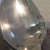 8 Louis XVI style silver plated dessert spoons with Mornier rushes 18.6cm