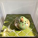 Vase pique flowers cracked ceramic