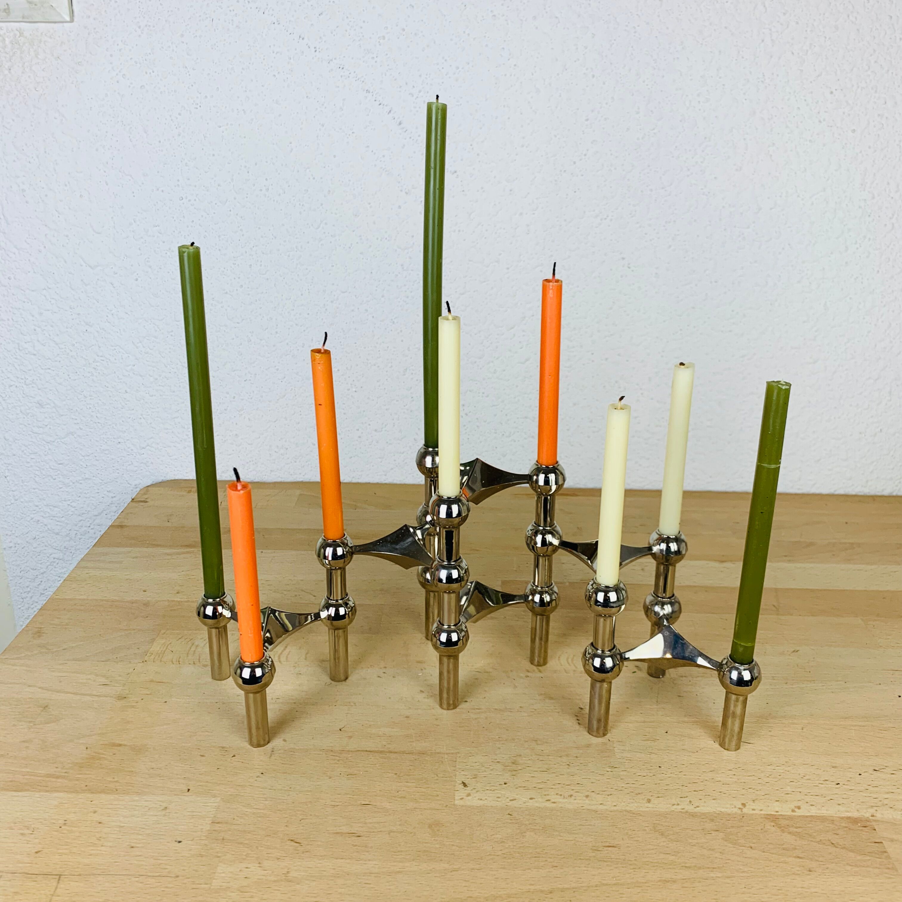 6 candle holders Hans Nagel and Werner Stoff 60s