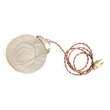 Art Deco molded glass globe pendant light, 1930