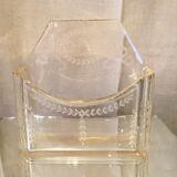 Porte courrier porte lettres en verre grave elegant