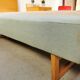 Vintage Scandinavian bed and lamp signed NK 1959