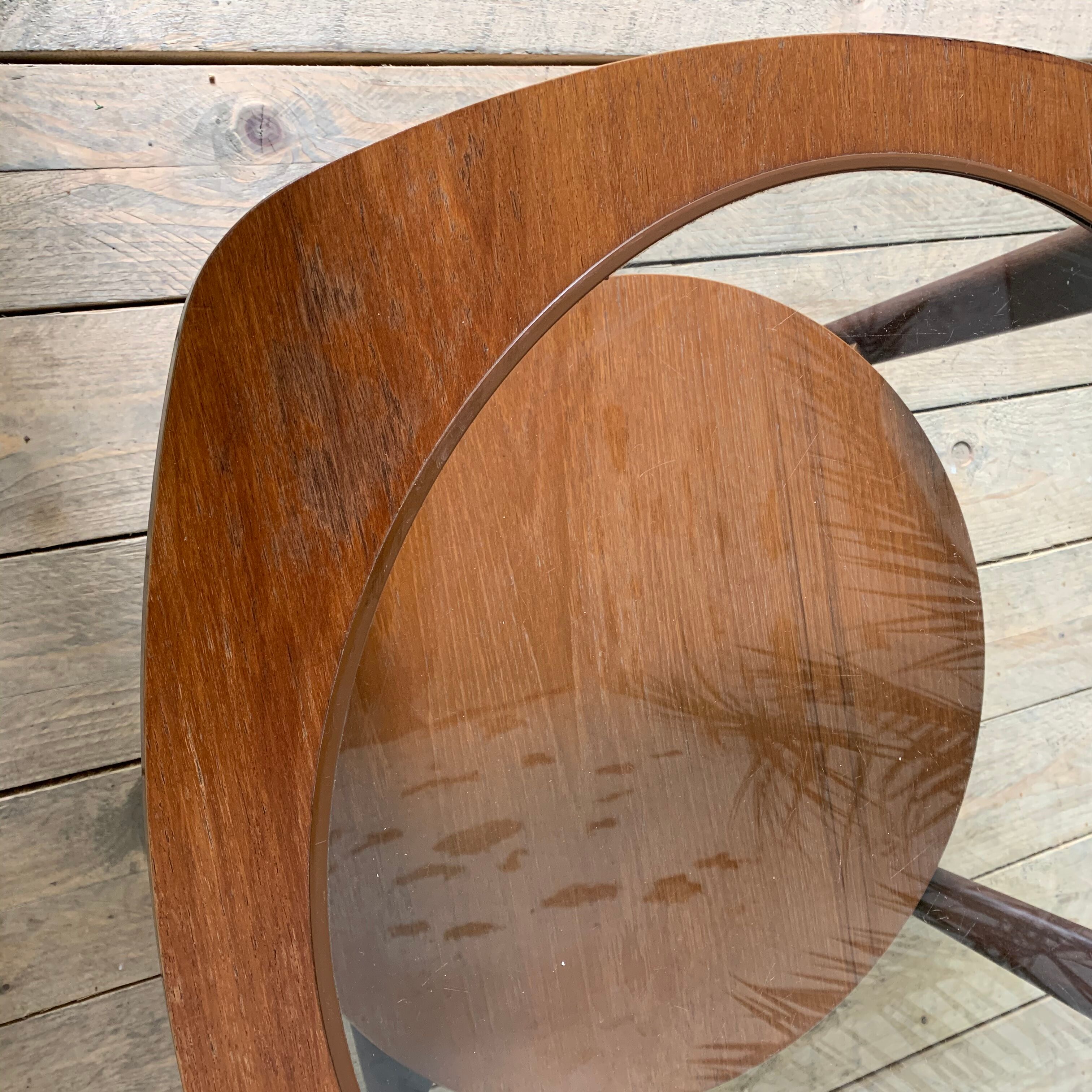 Square coffee table teak magazine, scandinavian style