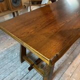Brutalist dining room table Aranjou in massive elm