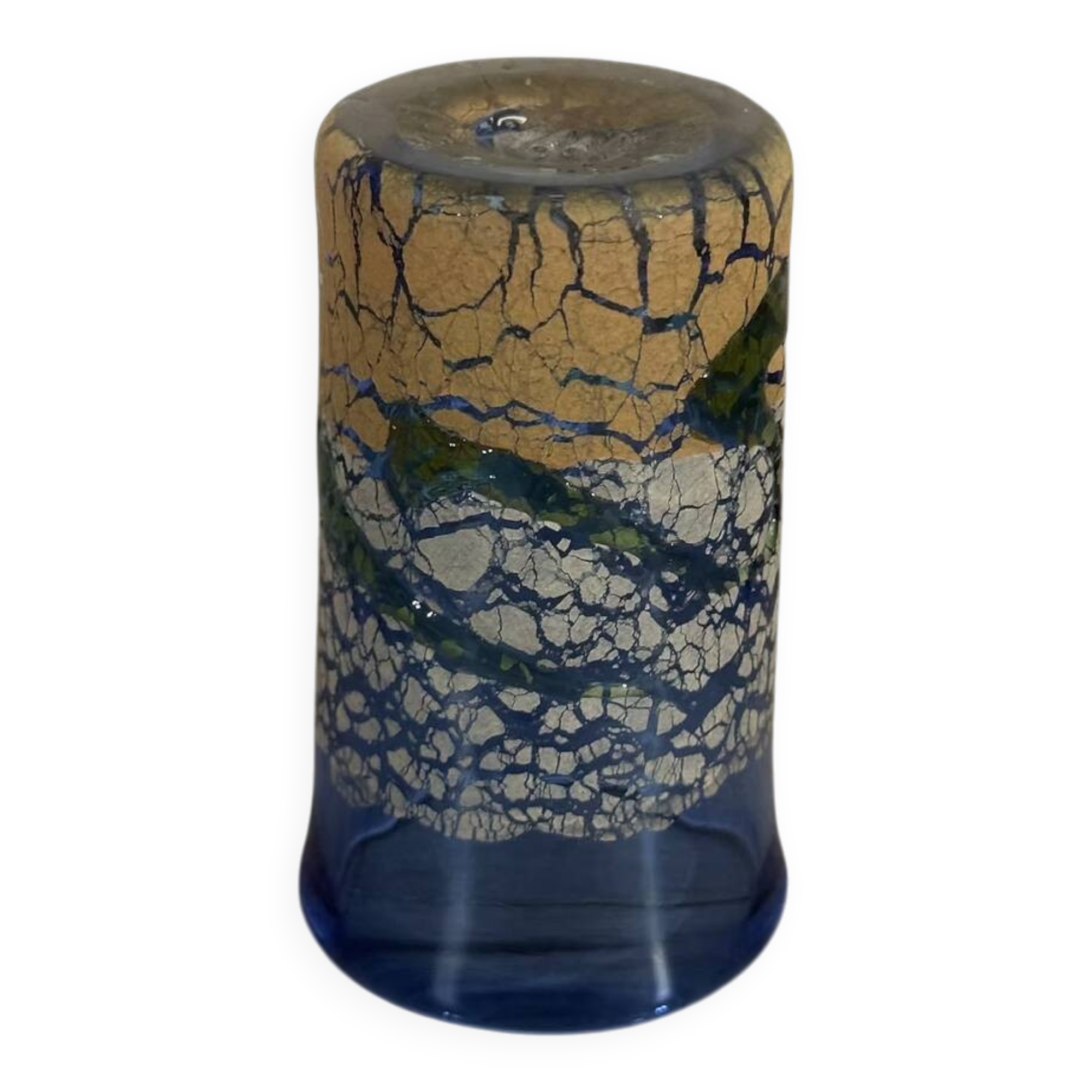 Paire de lunettes Ryukyu — Verre Awa craquelé, four Inamine, Okinawa