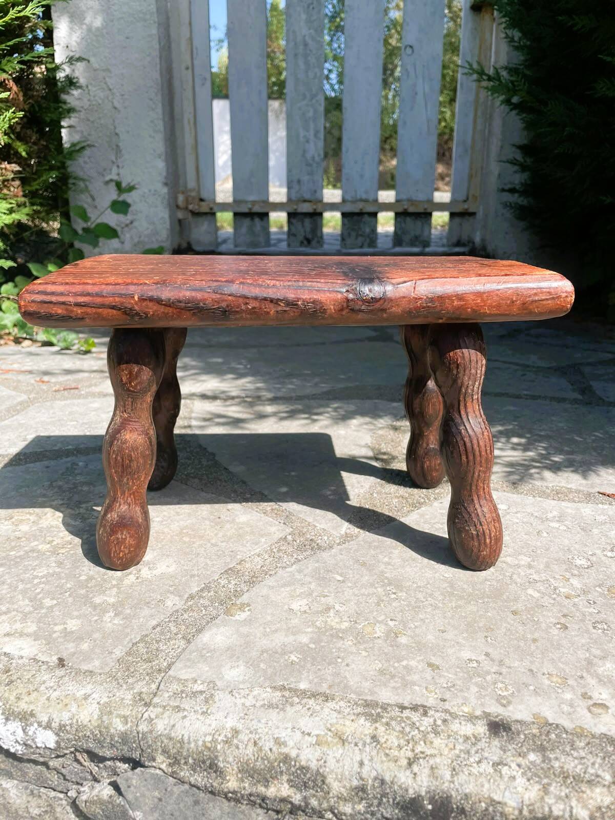 Tabouret bois vintage