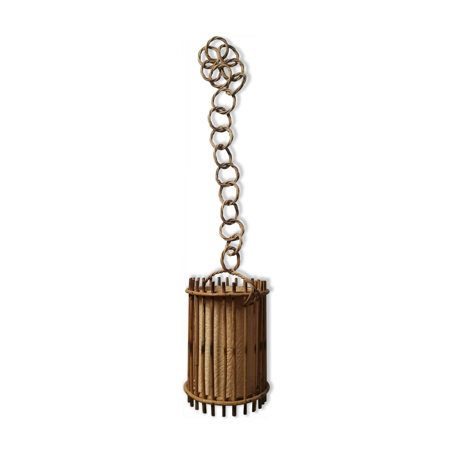 Vintage bamboo and rattan suspension