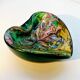 Cendrier en verre de Murano en forme de cœur