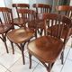 Suite of 6 chairs of Vintage Bistrot 1970s