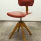 Workshop chair 1950 feet compass skaï red atypical
