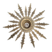 Suspension soleil vintage en bronze doré – style Hollywood Regency