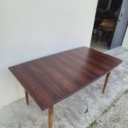 Scandinavian extendable table in Rio rosewood, 1960s