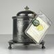 Antique silver biscuit box with silver plating by James Deakin & Sons, 1890s.