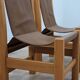 Bureau en hêtre massif avec chaises en cuir, Italie 1970