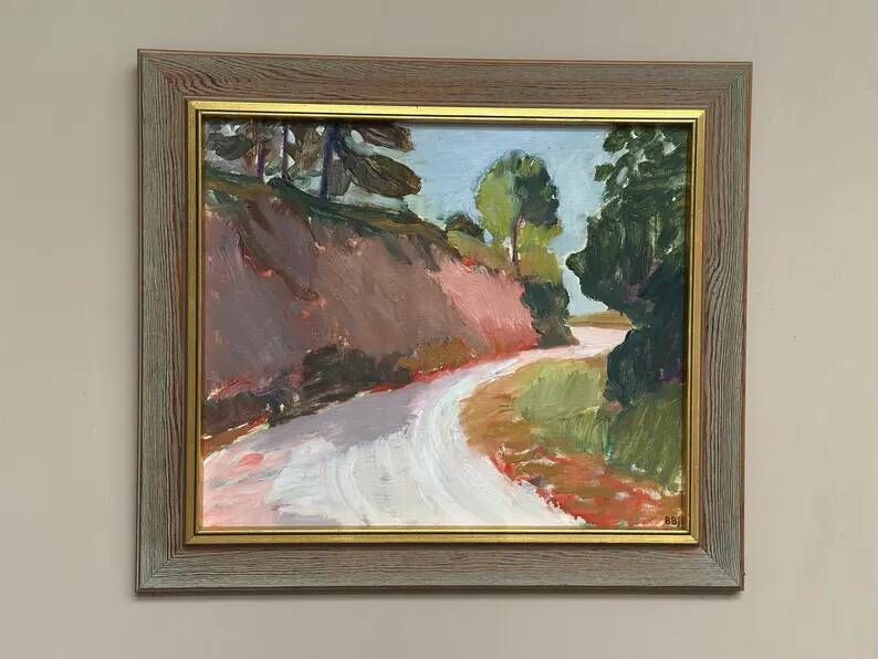 Original Danish Oil on Canvas – “Varm dag, Frankrike”  by Bente Bjerregaard
