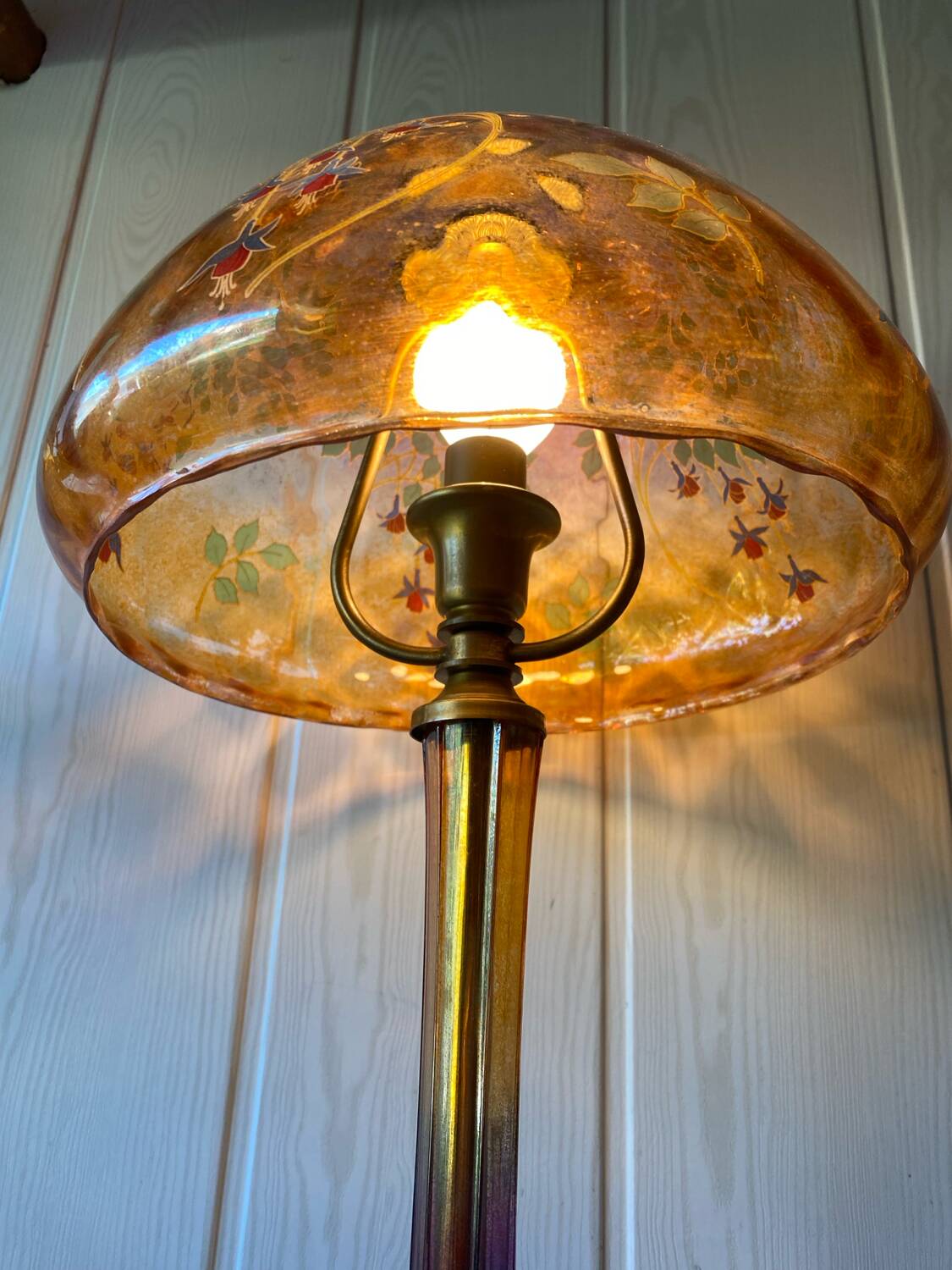 Art Nouveau style glass lamp