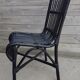 Set of 6 black rattan chairs