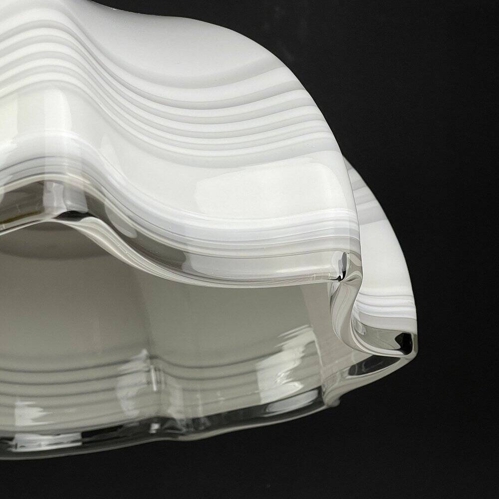 Suspension italienne en verre Murano tourbillonnant, années 1970