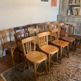 Set of 16 bistro and Baumann chairs