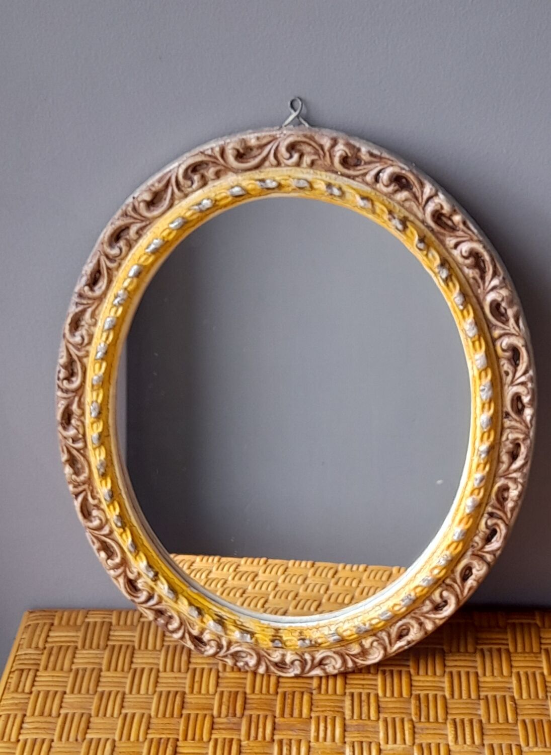 Antique stucco mirror