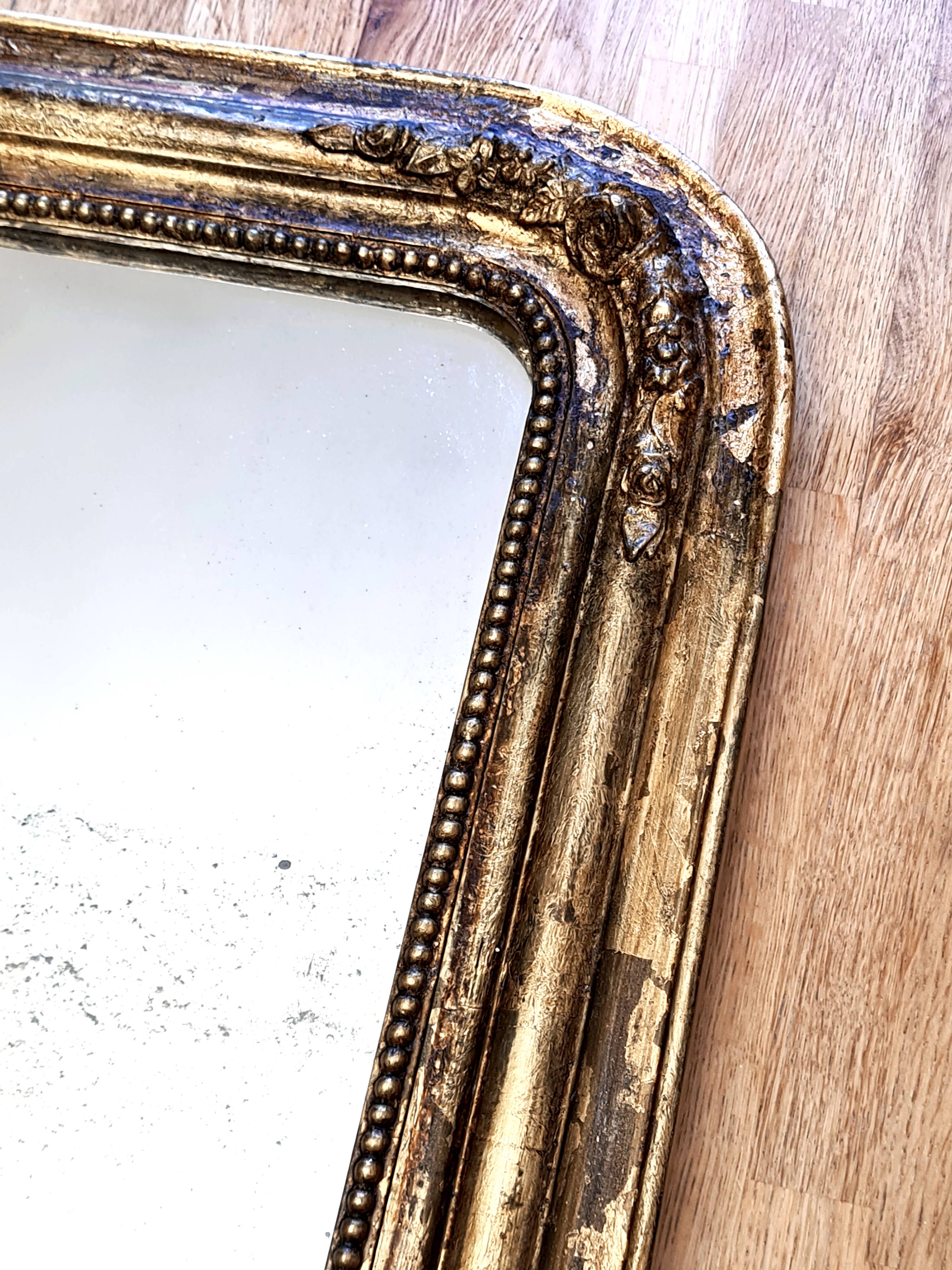 Louis-Philippe gilded mirror "Bertile"