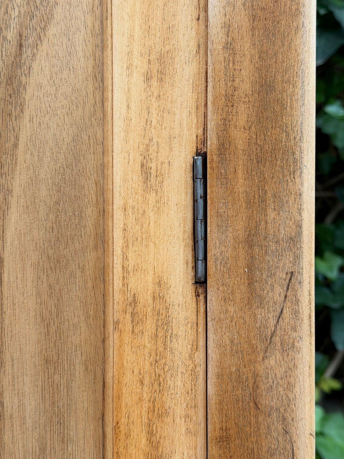 Parisian bonnetière wardrobe in raw wood, 1950.