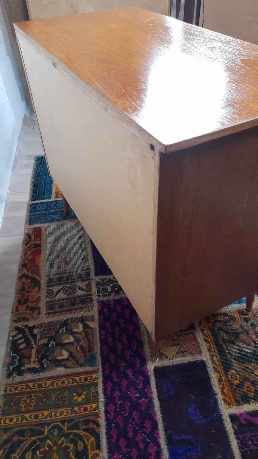 Vintage Scandinavian teak chest of drawers with 3 drawers – 1960s