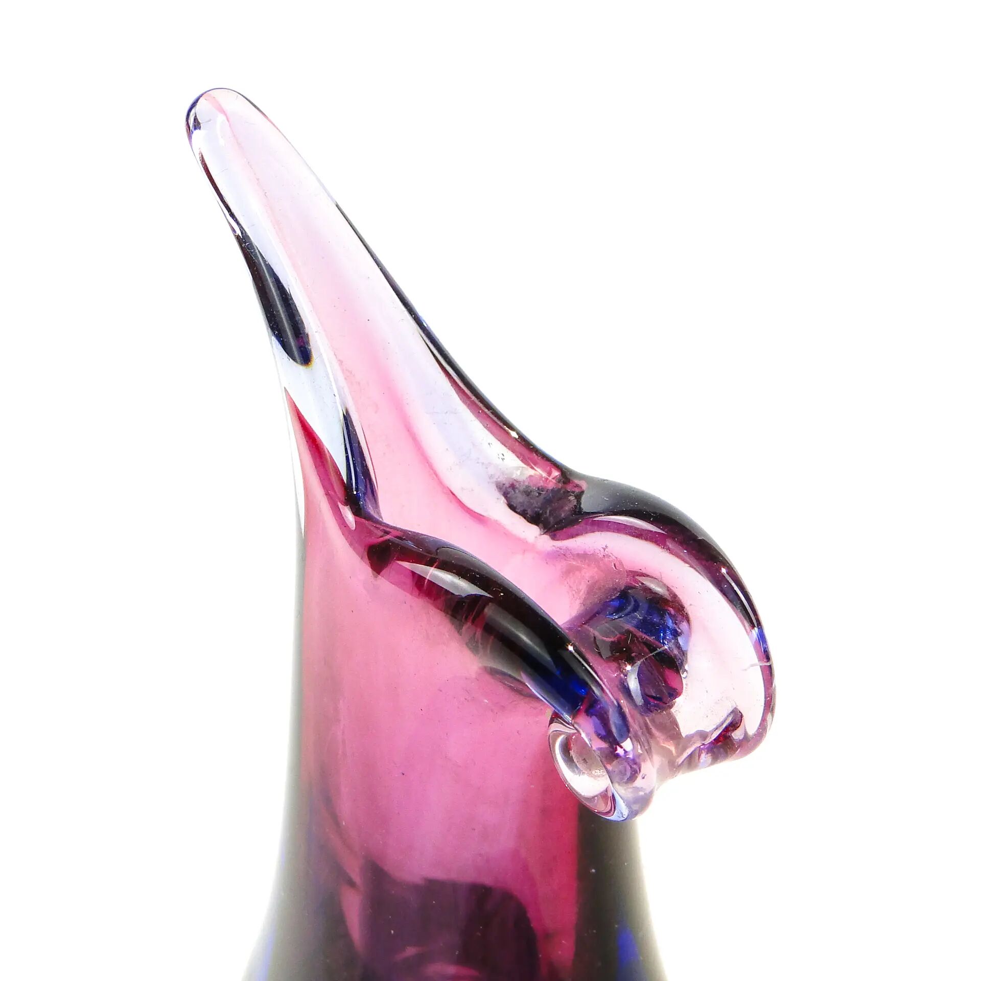 Vase de Murano, moderne du milieu du siècle, en verre, Mandruzzato, Italie, années 1950