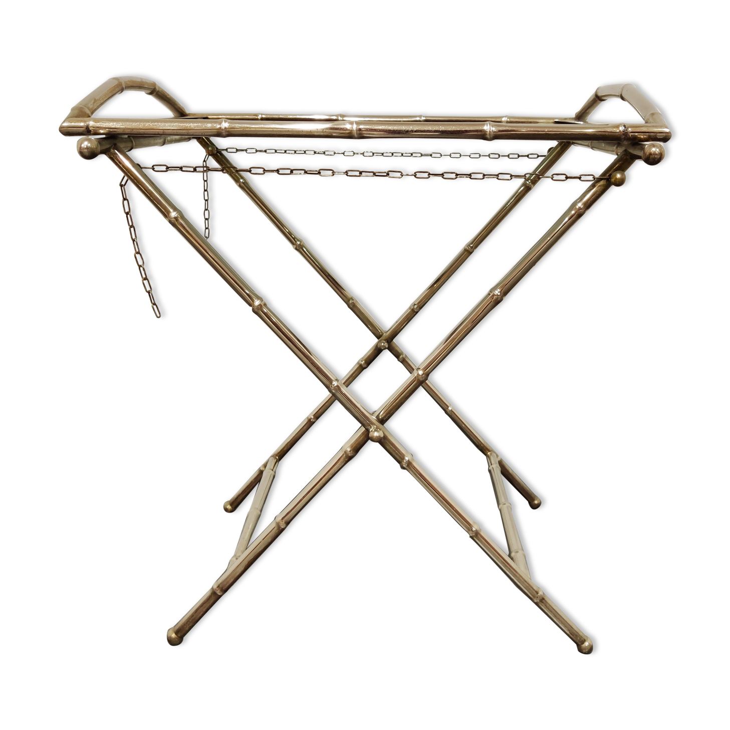 Vintage faux bamboo folding table, 1950s