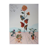 Salvador Dali : Flordali II, La rose papillon - Lithographie originale signée