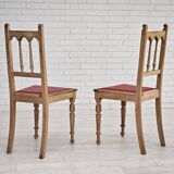 1950s, set 2 pcs of Danish dinning chairs, original good condition, oak wood.