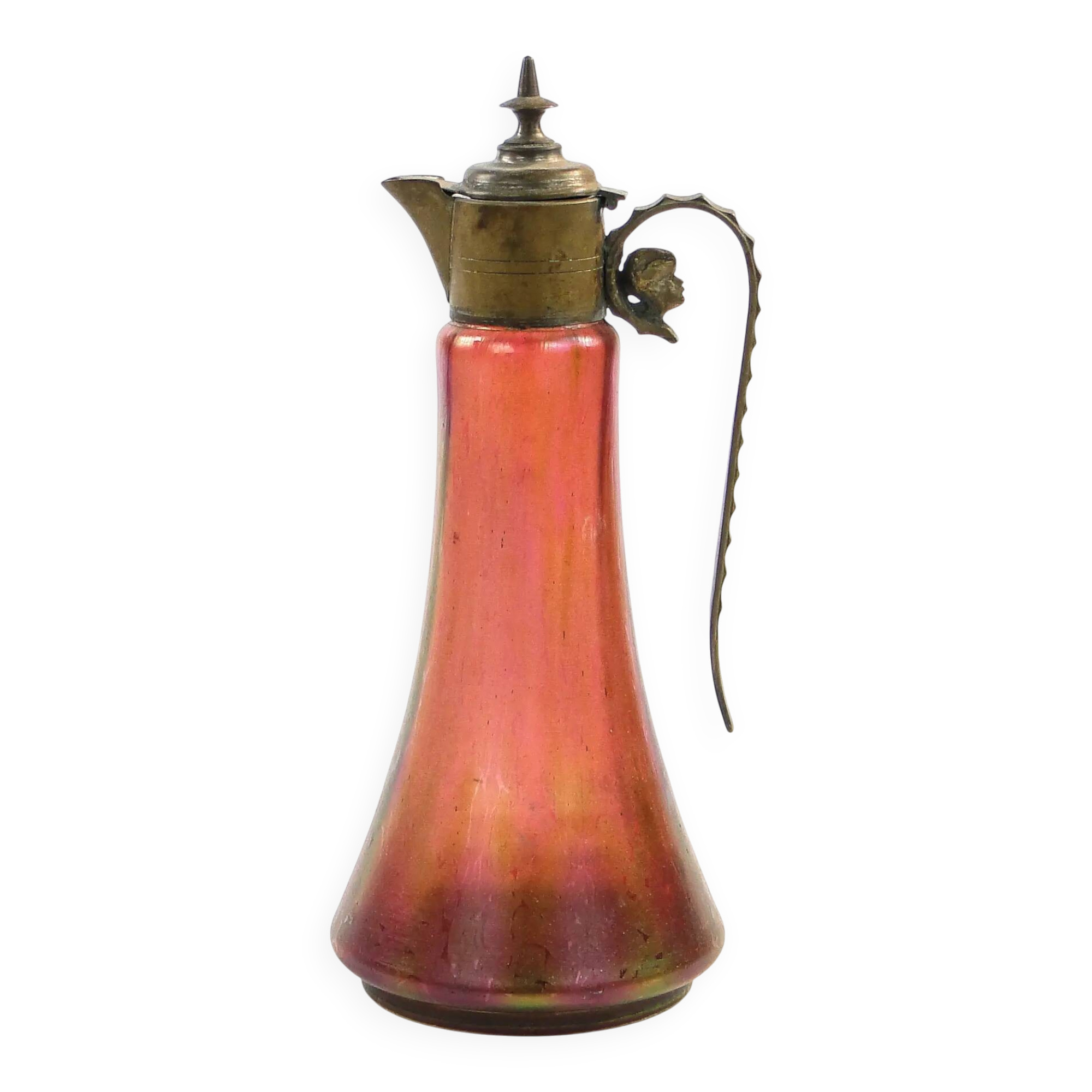 Carafe, Art Nouveau, glass, Czechoslovakia, early 20th century