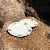 Plate on footstool Terre de Fer Salins Charbonnier