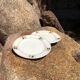 Plate on footstool Terre de Fer Salins Charbonnier