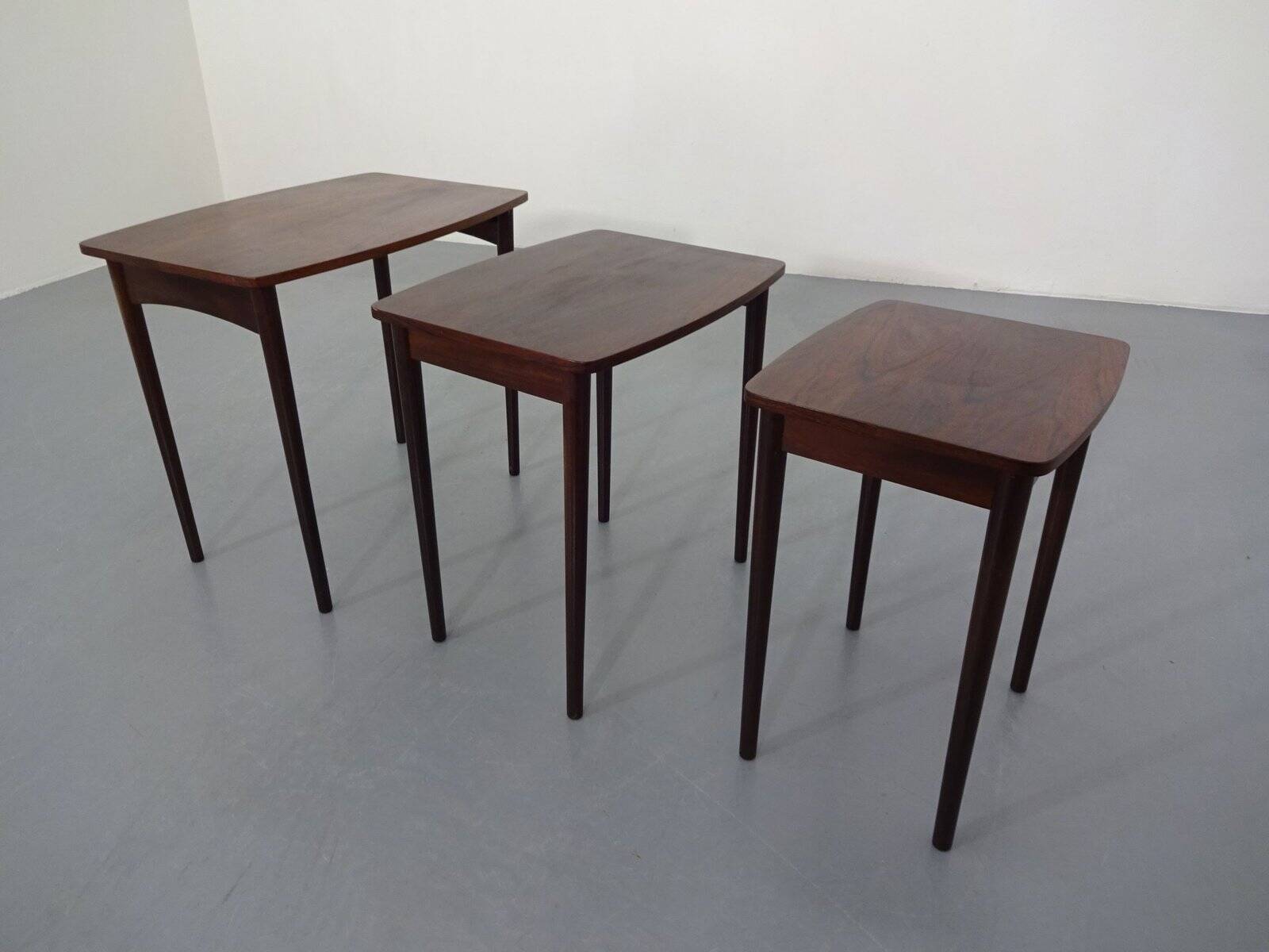 Danish Rosewood Nesting Tables, 1960s, Set of 3