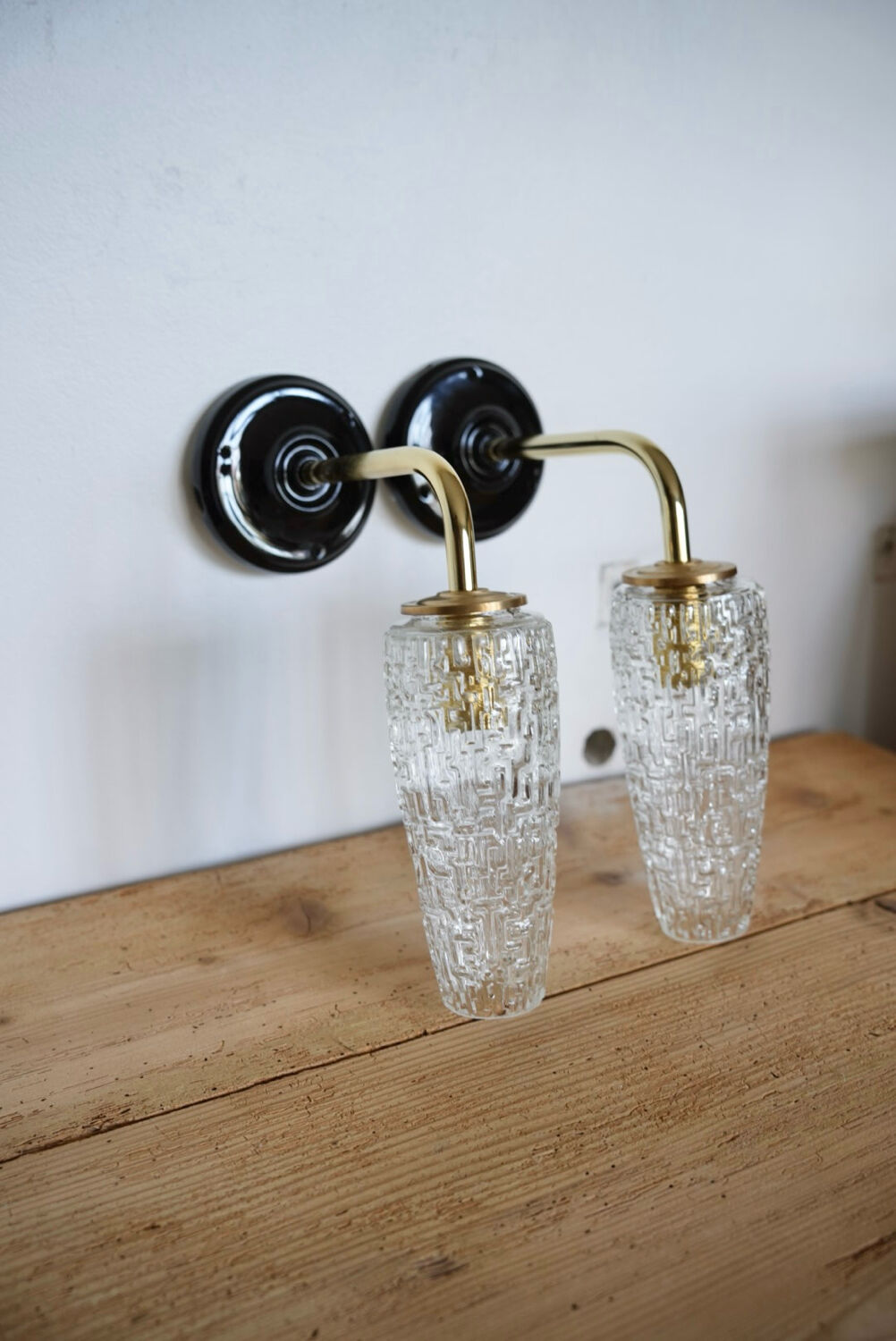 Pair of tulip wall lights