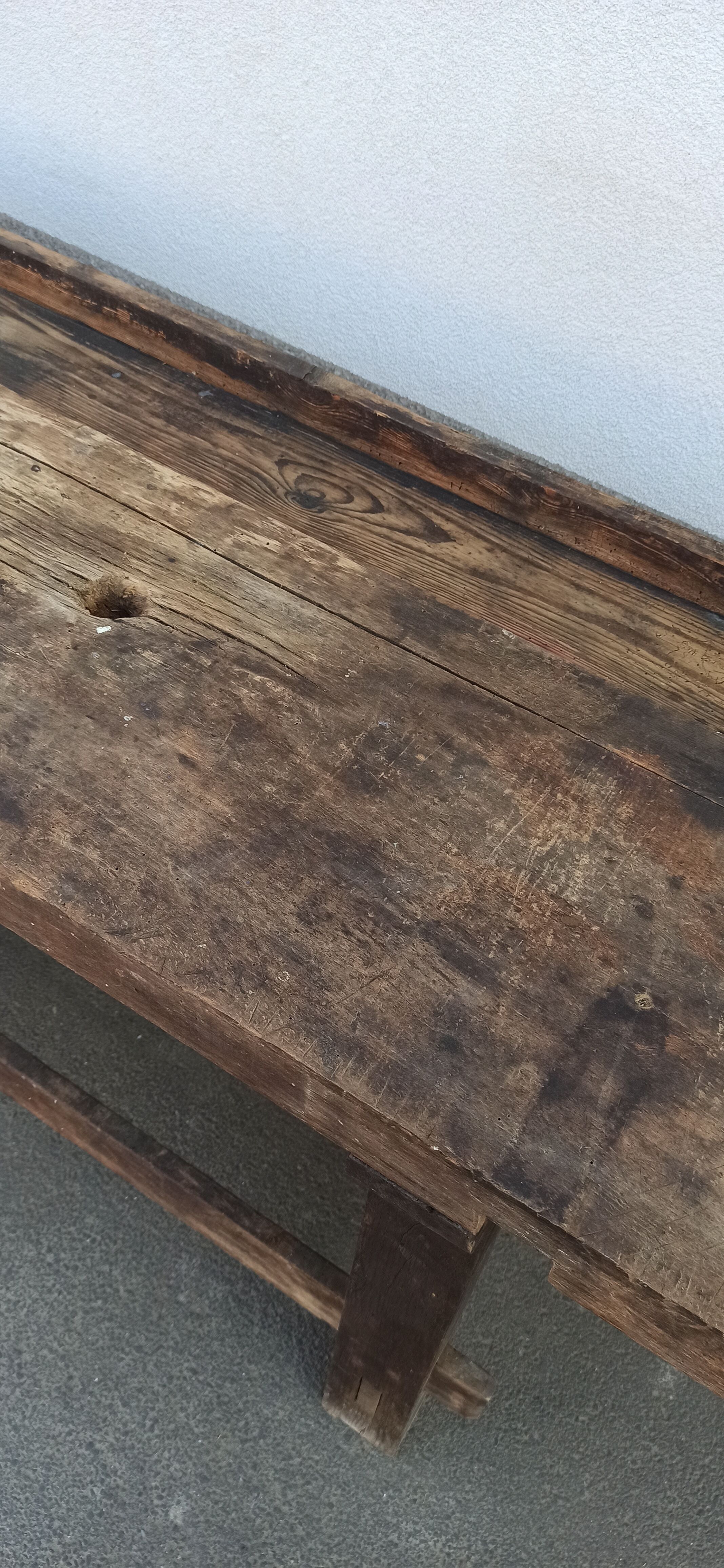 Old wooden workbench
