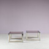 1970s Pair of side tables by Belgo Chrom, Belgium