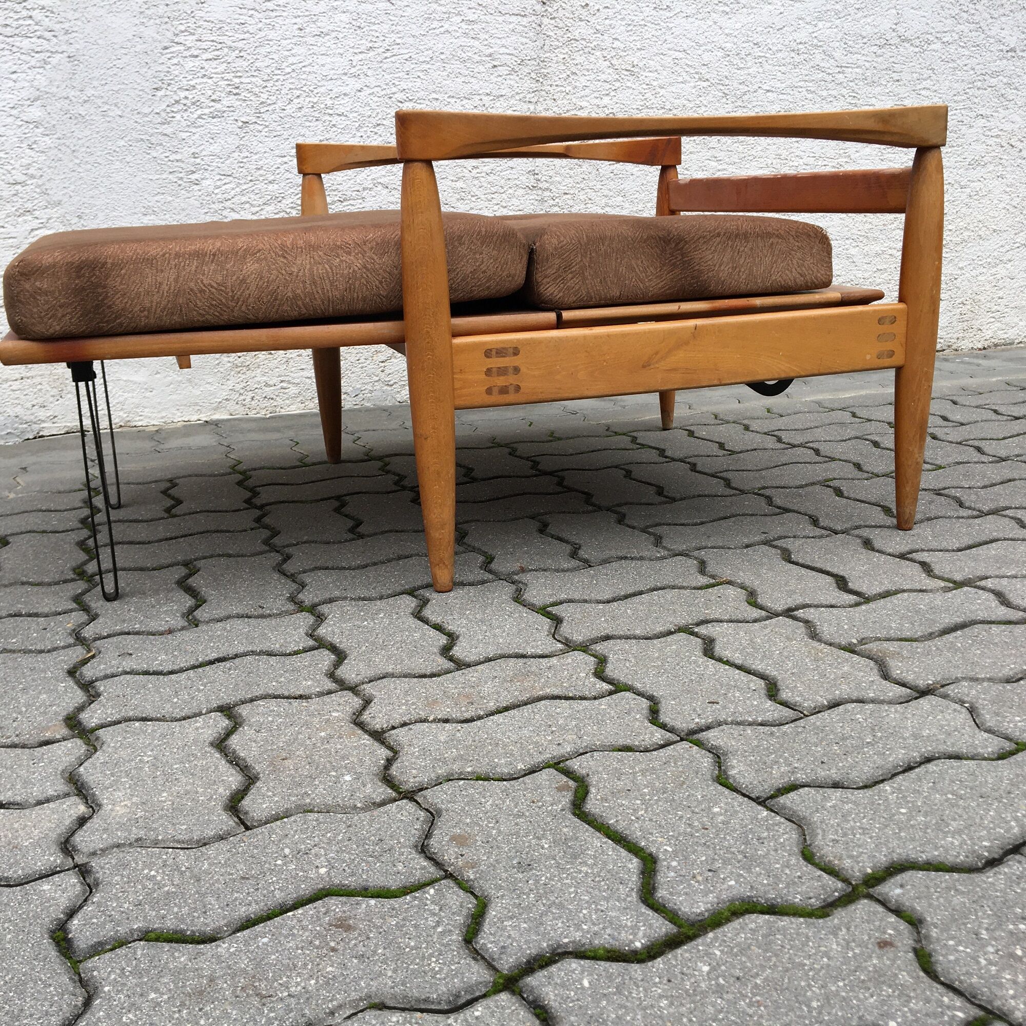 Vintage miroslav navratil lounge chairs adjustable mid century 60s