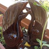 Twin zoomorphic vase - swans