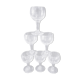 6 glass glass with glass feet