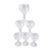 6 glass glass with glass feet