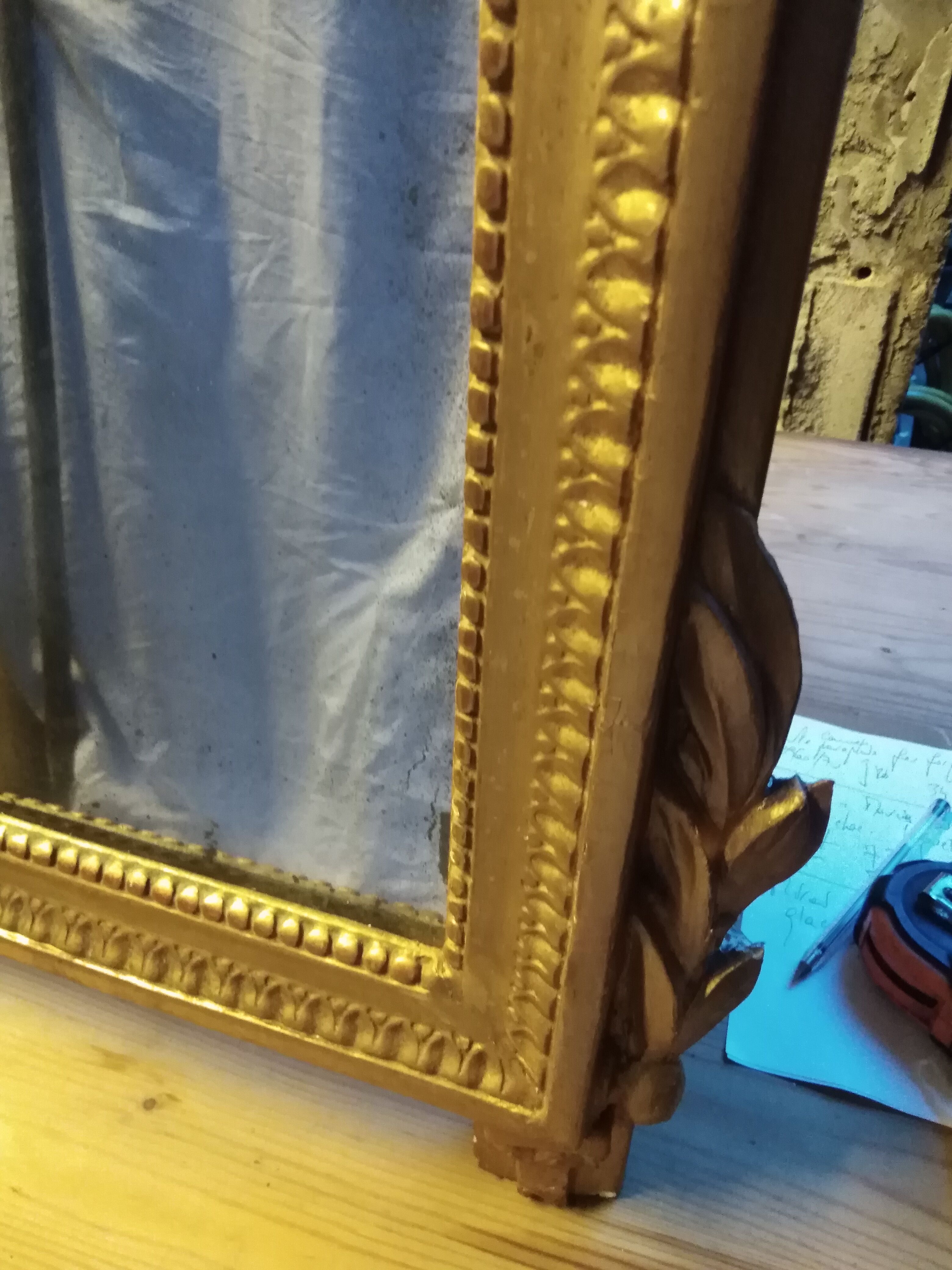 Mirror old mercury ice late 18th/de19th