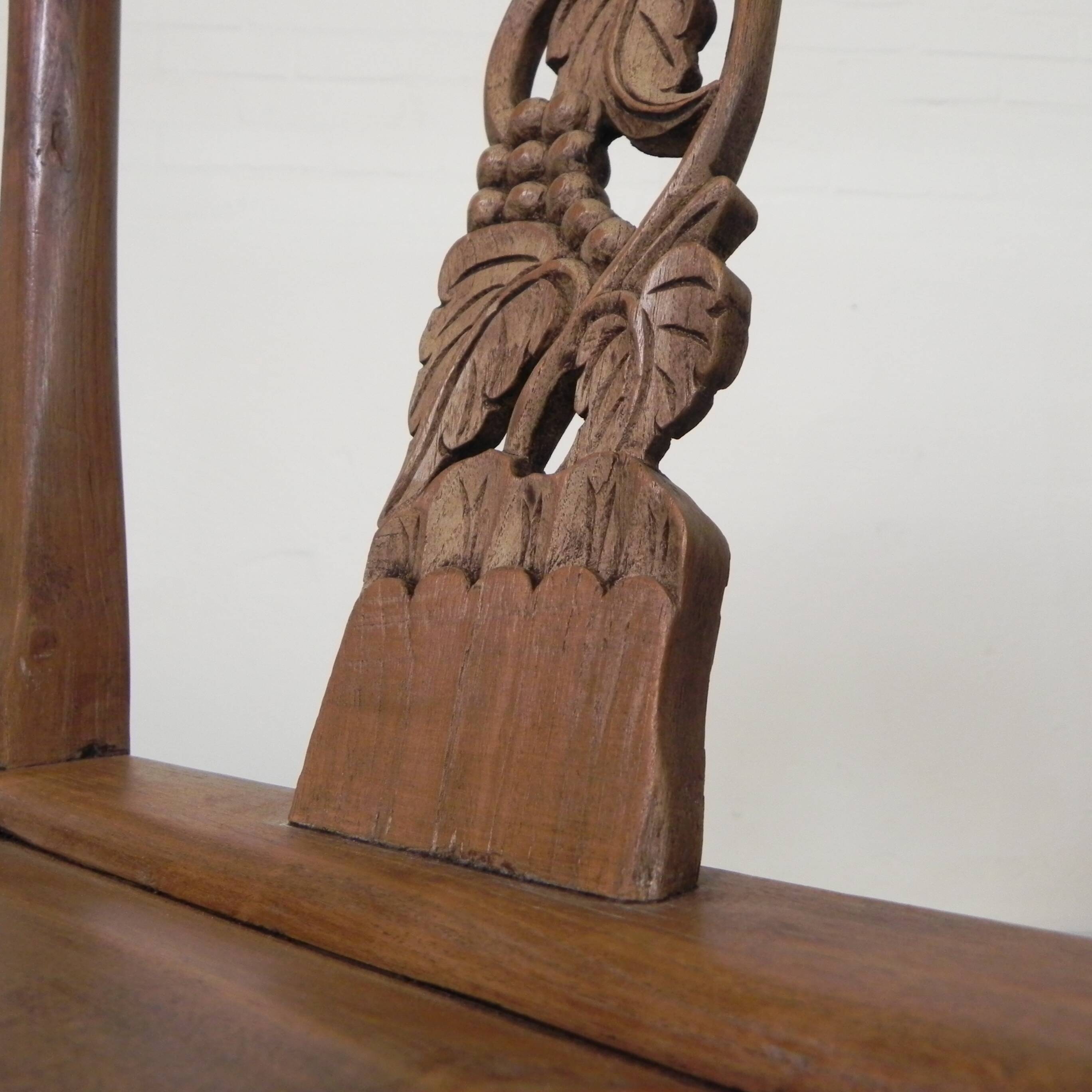 Set of 2 teak corner chairs, 1980s