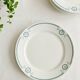 Set of 6 flat plates, ironstone, Petrus Regout, Empire.