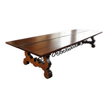 Ltee Laval - Long 3m table made of carved solid wood - unique piece of furniture