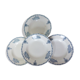 4 deep ironstone plates from St Amand 220513