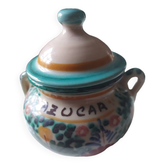 Sucrier vintage en faience signé