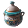 Sucrier vintage en faience signé