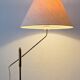 Mid century 360 deg. swing and height adjustable brass floor lamp, 1950s
